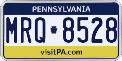 PA license plate MRQ8528