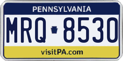 PA license plate MRQ8530