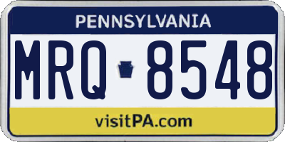 PA license plate MRQ8548