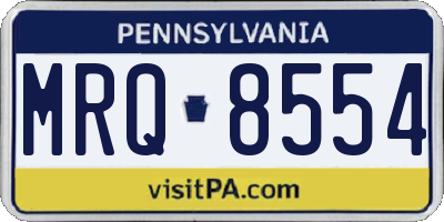 PA license plate MRQ8554