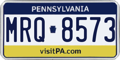 PA license plate MRQ8573