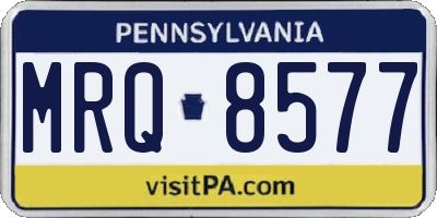 PA license plate MRQ8577