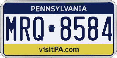 PA license plate MRQ8584