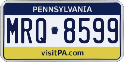 PA license plate MRQ8599