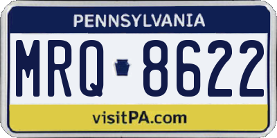 PA license plate MRQ8622