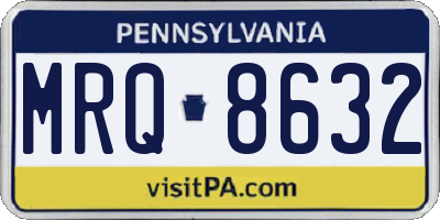 PA license plate MRQ8632