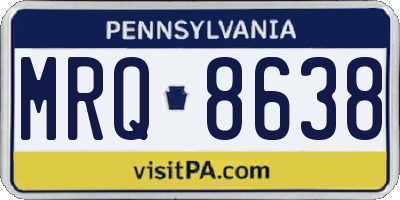 PA license plate MRQ8638