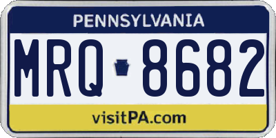 PA license plate MRQ8682