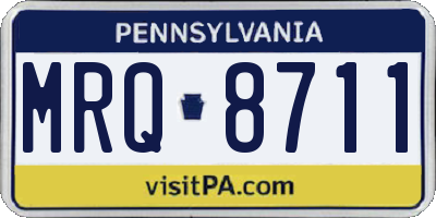 PA license plate MRQ8711