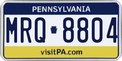 PA license plate MRQ8804