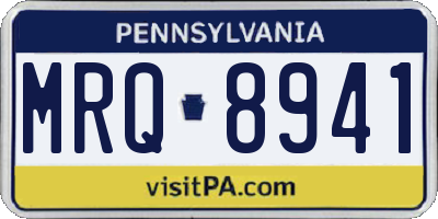 PA license plate MRQ8941