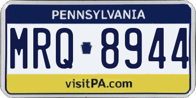 PA license plate MRQ8944