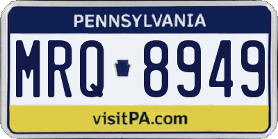 PA license plate MRQ8949