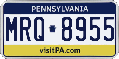 PA license plate MRQ8955