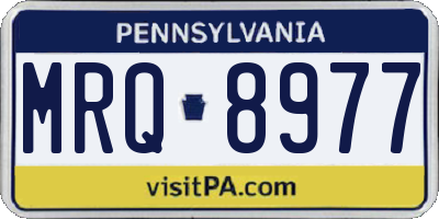 PA license plate MRQ8977