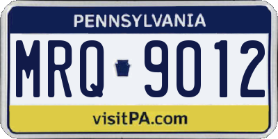 PA license plate MRQ9012