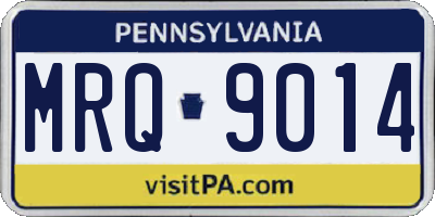 PA license plate MRQ9014