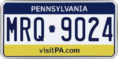 PA license plate MRQ9024