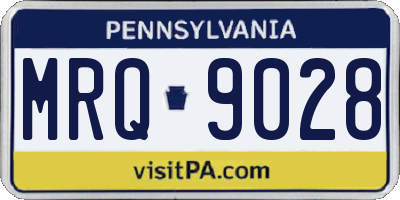 PA license plate MRQ9028