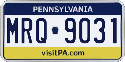 PA license plate MRQ9031