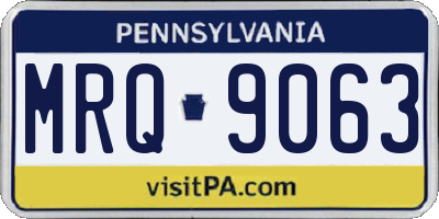 PA license plate MRQ9063