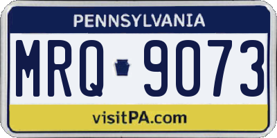 PA license plate MRQ9073