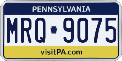 PA license plate MRQ9075