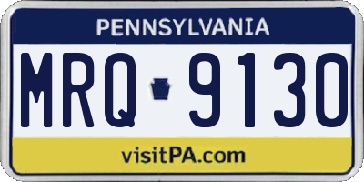 PA license plate MRQ9130