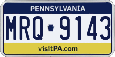PA license plate MRQ9143