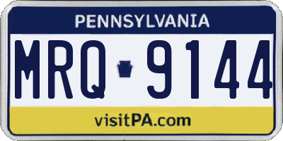 PA license plate MRQ9144