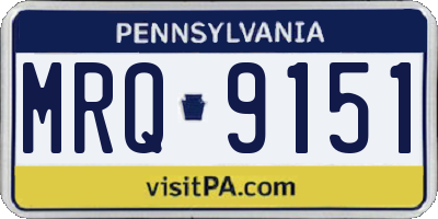 PA license plate MRQ9151