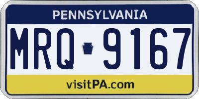 PA license plate MRQ9167