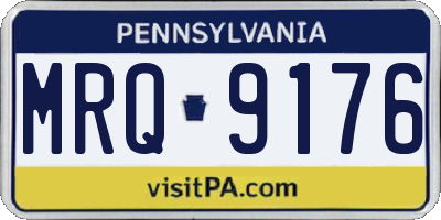 PA license plate MRQ9176