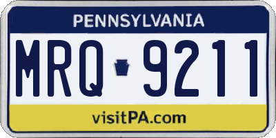 PA license plate MRQ9211