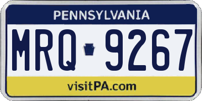 PA license plate MRQ9267