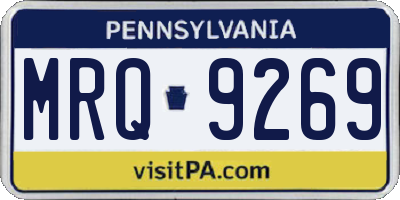 PA license plate MRQ9269