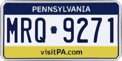 PA license plate MRQ9271