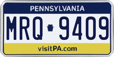 PA license plate MRQ9409