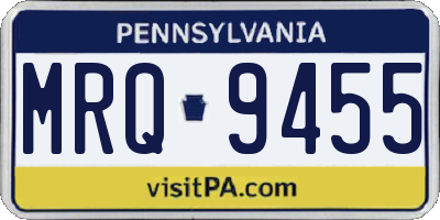 PA license plate MRQ9455