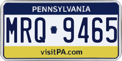 PA license plate MRQ9465