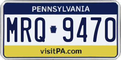 PA license plate MRQ9470
