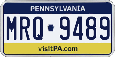 PA license plate MRQ9489