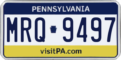 PA license plate MRQ9497