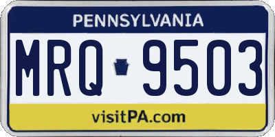 PA license plate MRQ9503