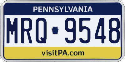 PA license plate MRQ9548