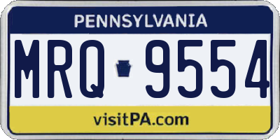 PA license plate MRQ9554
