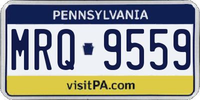 PA license plate MRQ9559