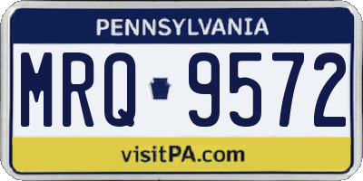 PA license plate MRQ9572