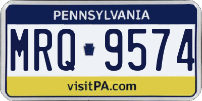 PA license plate MRQ9574