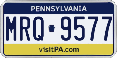 PA license plate MRQ9577